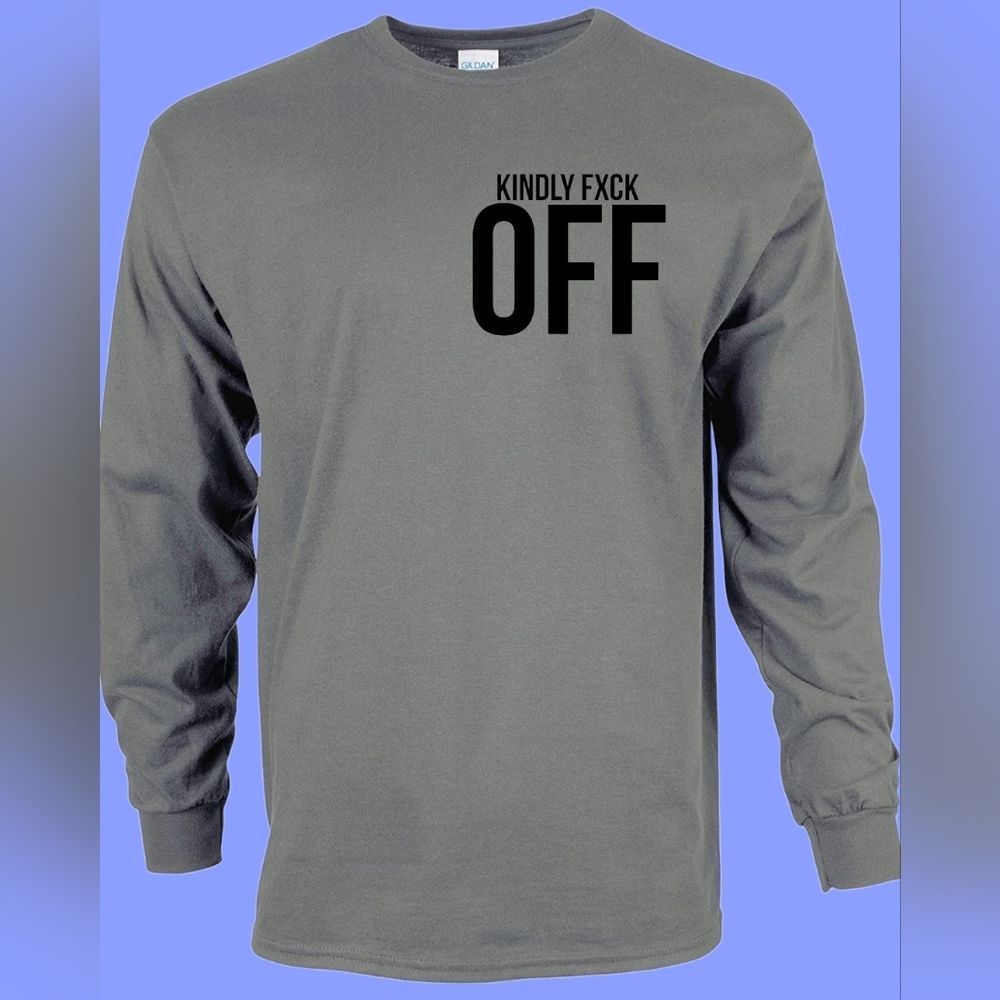 Gray Long Sleeve Shirt Graphic Tee